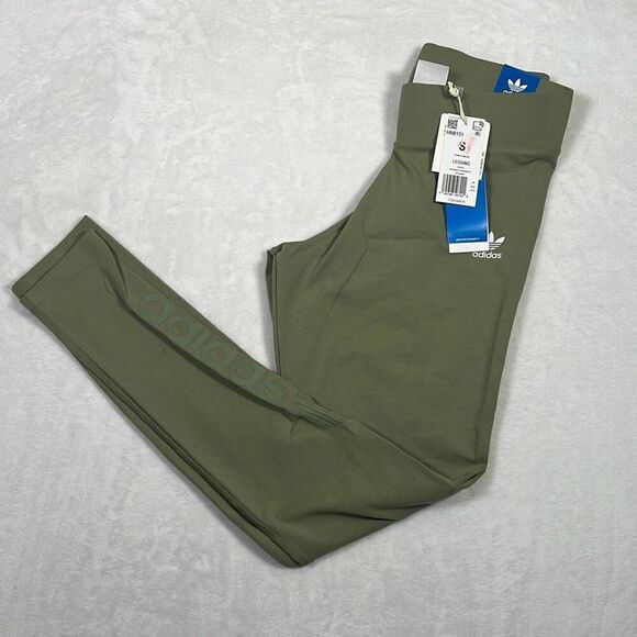 ADIDAS ORIGINALS ESSENTIAL tight fit mid rise  EVERYDAY LEGGINGS NWT Women Small - Picture 1 of 7